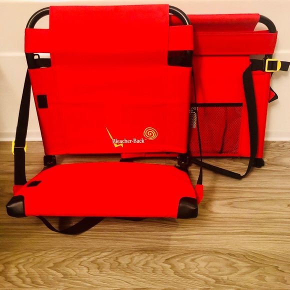 NEW! Pair Of Bleacher Back Portable Outdoor Chairs